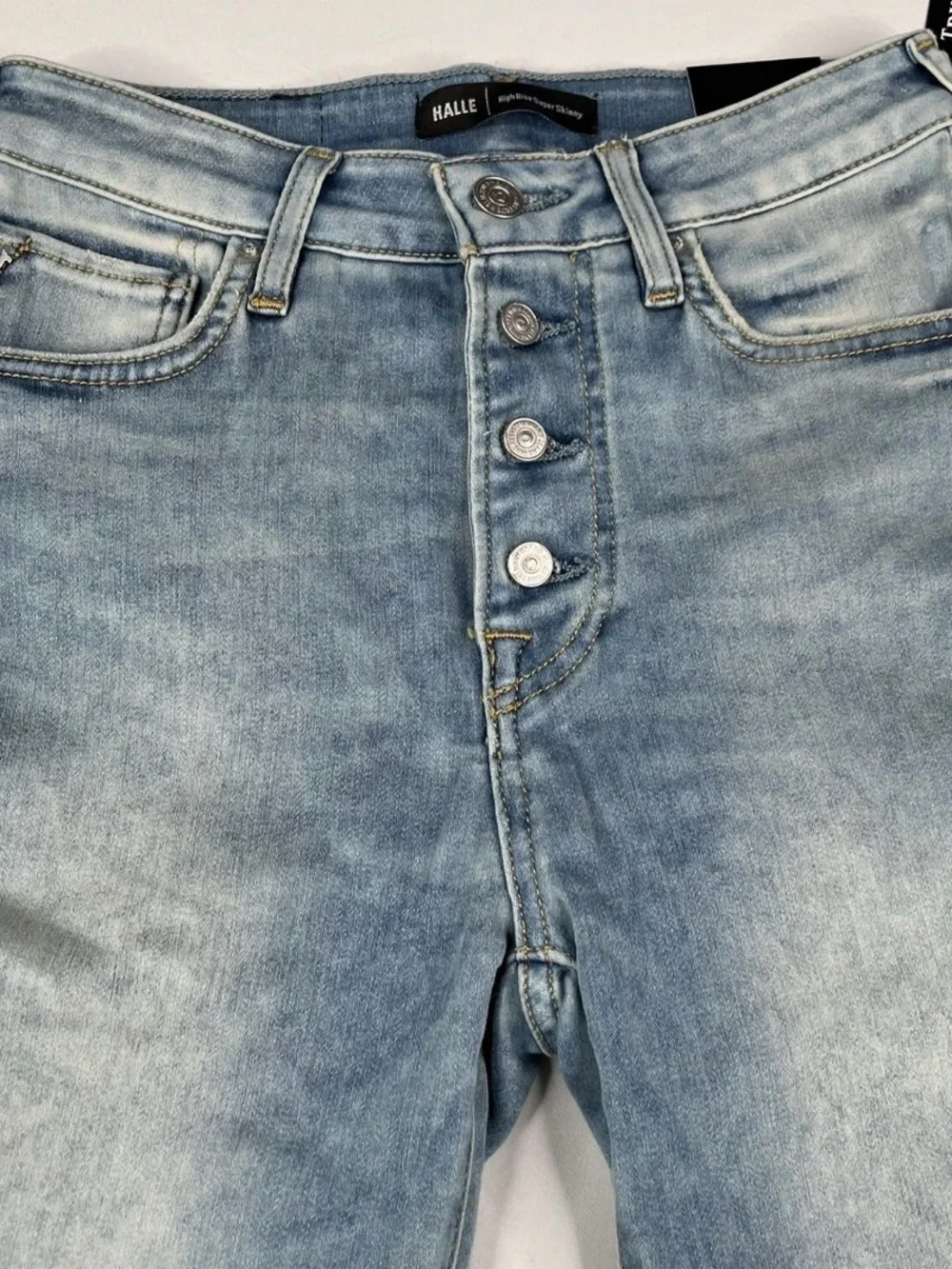 True Religion Women's Halle Jeans Size 26W High Rise Super Skinny Button 204296
